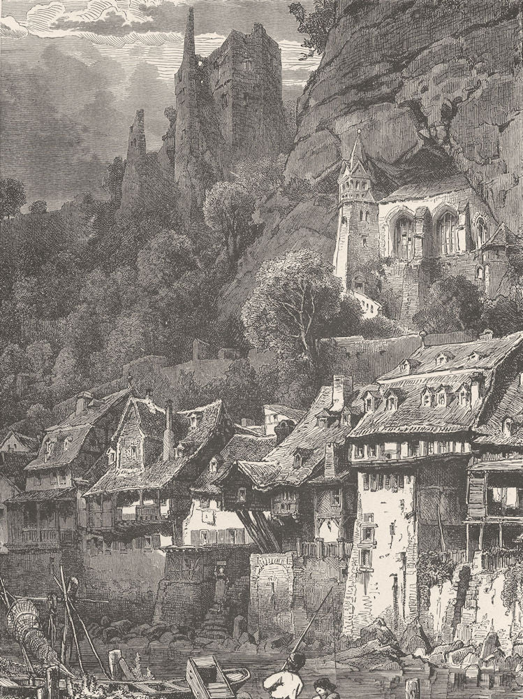 GERMANY. Oberstein, on the Nahe 1903 old antique vintage print picture